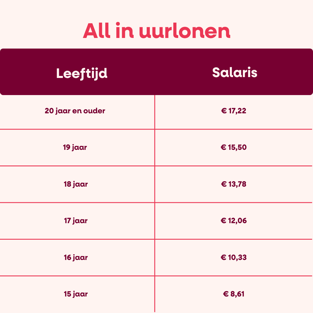 Bijbaan bij Albron all-in lonen